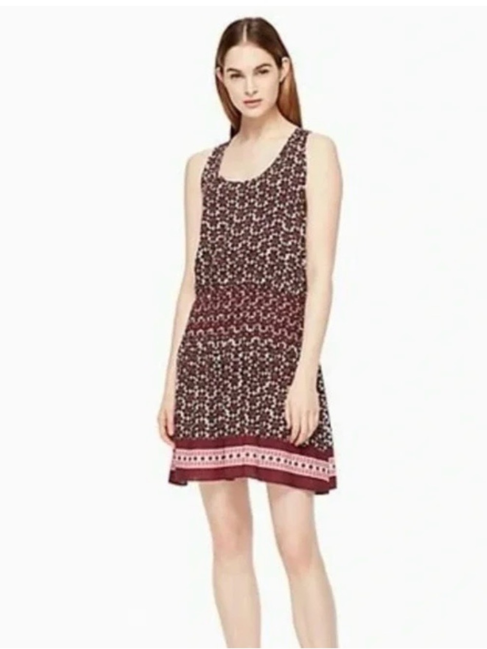 NWT Kate Spade NY Coronado Beach Smocked Dress Swim cover-up Sumac Red Size XL